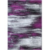 image:imageFlash Furniture Rylan Collection Scraped Pattern Area Rug  High Pile Purple Olefin Rug  2 x 3 Area Rug  Jute Backing  Hallway Entryway Bedroom Living RoomPurple