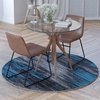 image:imageFlash Furniture Rylan Collection Scraped Pattern Area Rug  High Pile Purple Olefin Rug  2 x 3 Area Rug  Jute Backing  Hallway Entryway Bedroom Living RoomBlue