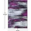 image:imageFlash Furniture Rylan Collection Scraped Pattern Area Rug  High Pile Purple Olefin Rug  2 x 3 Area Rug  Jute Backing  Hallway Entryway Bedroom Living RoomPurple