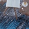 image:imageFlash Furniture Rylan Collection Scraped Pattern Area Rug  High Pile Purple Olefin Rug  2 x 3 Area Rug  Jute Backing  Hallway Entryway Bedroom Living RoomBlue
