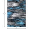 image:imageFlash Furniture Rylan Collection Scraped Pattern Area Rug  High Pile Purple Olefin Rug  2 x 3 Area Rug  Jute Backing  Hallway Entryway Bedroom Living RoomBlue