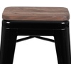 image:imageFlash Furniture Sinclair 24 High Backless Mint Green Counter Height Stool with Square Wood SeatBlack