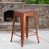 image:imageFlash Furniture Sinclair 24 High Backless Mint Green Counter Height Stool with Square Wood SeatCopper
