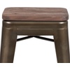 image:imageFlash Furniture Sinclair 24 High Backless Mint Green Counter Height Stool with Square Wood SeatGun Metal