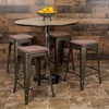 image:imageFlash Furniture Sinclair 24 High Backless Mint Green Counter Height Stool with Square Wood SeatGun Metal