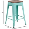 image:imageFlash Furniture Sinclair 24 High Backless Mint Green Counter Height Stool with Square Wood SeatMint Green
