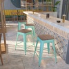 image:imageFlash Furniture Sinclair 24 High Backless Mint Green Counter Height Stool with Square Wood SeatMint Green
