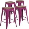 image:imageFlash Furniture Sinclair 24 High Backless Mint Green Counter Height Stool with Square Wood SeatPurple