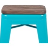 image:imageFlash Furniture Sinclair 24 High Backless Mint Green Counter Height Stool with Square Wood SeatTeal