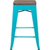 image:imageFlash Furniture Sinclair 24 High Backless Mint Green Counter Height Stool with Square Wood SeatTeal