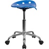 image:imageFlash Furniture Taylor Vibrant Bright Blue Tractor Seat and Chrome Stool