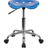 image:imageFlash Furniture Taylor Vibrant Bright Blue Tractor Seat and Chrome Stool