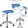 image:imageFlash Furniture Taylor Vibrant Bright Blue Tractor Seat and Chrome Stool