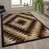 image:imageFlash Furniture Teagan Collection Southwestern Style Area Rug  Olefin Red Accent Rug  5 x 7  Jute Backing  Entryway Living Room BedroomBrown