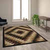 image:imageFlash Furniture Teagan Collection Southwestern Style Area Rug  Olefin Red Accent Rug  5 x 7  Jute Backing  Entryway Living Room BedroomBrown
