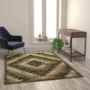 image:imageFlash Furniture Teagan Collection Southwestern Style Area Rug  Olefin Red Accent Rug  5 x 7  Jute Backing  Entryway Living Room BedroomGreen