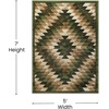 image:imageFlash Furniture Teagan Collection Southwestern Style Area Rug  Olefin Red Accent Rug  5 x 7  Jute Backing  Entryway Living Room BedroomGreen