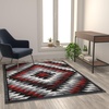 image:imageFlash Furniture Teagan Collection Southwestern Style Area Rug  Olefin Red Accent Rug  5 x 7  Jute Backing  Entryway Living Room BedroomRed