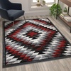image:imageFlash Furniture Teagan Collection Southwestern Style Area Rug  Olefin Red Accent Rug  5 x 7  Jute Backing  Entryway Living Room BedroomRed