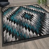 image:imageFlash Furniture Teagan Collection Southwestern Style Area Rug  Olefin Red Accent Rug  5 x 7  Jute Backing  Entryway Living Room BedroomTurquoise