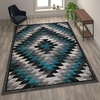 image:imageFlash Furniture Teagan Collection Southwestern Style Area Rug  Olefin Red Accent Rug  5 x 7  Jute Backing  Entryway Living Room BedroomTurquoise