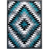 image:imageFlash Furniture Teagan Collection Southwestern Style Area Rug  Olefin Red Accent Rug  5 x 7  Jute Backing  Entryway Living Room BedroomTurquoise