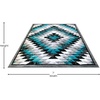 image:imageFlash Furniture Teagan Collection Southwestern Style Area Rug  Olefin Red Accent Rug  5 x 7  Jute Backing  Entryway Living Room BedroomTurquoise