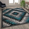 image:imageFlash Furniture Teagan Collection Southwestern Style Area Rug  Olefin Red Accent Rug  5 x 7  Jute Backing  Entryway Living Room BedroomTurquoise