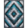 image:imageFlash Furniture Teagan Collection Southwestern Style Area Rug  Olefin Red Accent Rug  5 x 7  Jute Backing  Entryway Living Room BedroomTurquoise