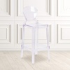 image:imageFlash Furniture Theo Ghost Barstool with Tear Back in Transparent CrystalSet of 1