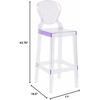 image:imageFlash Furniture Theo Ghost Barstool with Tear Back in Transparent CrystalSet of 1