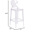 image:imageFlash Furniture Theo Ghost Barstool with Tear Back in Transparent CrystalSet of 4