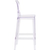 image:imageFlash Furniture Theo Ghost Barstool with Tear Back in Transparent CrystalSet of 4