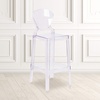 image:imageFlash Furniture Theo Ghost Barstool with Tear Back in Transparent CrystalSet of 4