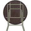 image:imageFlash Furniture Trellis Commercial Grade 26Foot Round Brown Rattan Plastic Folding Table