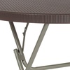 image:imageFlash Furniture Trellis Commercial Grade 26Foot Round Brown Rattan Plastic Folding Table