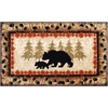 image:imageFlash Furniture Ursus Collection Rustic Lodge Wandering Black Bear amp Cub Area Rug  Olefin Fibers in Brown Beige Black amp Green  2 x 3 Accent Rug  Jute Backing2 x 35 Rectangular