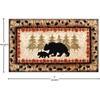 image:imageFlash Furniture Ursus Collection Rustic Lodge Wandering Black Bear amp Cub Area Rug  Olefin Fibers in Brown Beige Black amp Green  2 x 3 Accent Rug  Jute Backing2 x 35 Rectangular