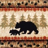 image:imageFlash Furniture Ursus Collection Rustic Lodge Wandering Black Bear amp Cub Area Rug  Olefin Fibers in Brown Beige Black amp Green  2 x 3 Accent Rug  Jute Backing2 x 74 Rectangular