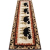 image:imageFlash Furniture Ursus Collection Rustic Lodge Wandering Black Bear amp Cub Area Rug  Olefin Fibers in Brown Beige Black amp Green  2 x 3 Accent Rug  Jute Backing2 x 74 Rectangular