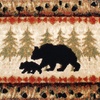 image:imageFlash Furniture Ursus Collection Rustic Lodge Wandering Black Bear amp Cub Area Rug  Olefin Fibers in Brown Beige Black amp Green  2 x 3 Accent Rug  Jute Backing2 x 35 Rectangular