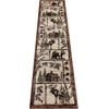 image:imageFlash Furniture Vale Collection Wildlife Area Rug  Rustic Brown Nature Inspired Olefin Rug  2 x 7 Area Rug  Jute Backing  Entryway Living Room BedroomBrown