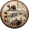 image:imageFlash Furniture Vale Collection Wildlife Area Rug  Rustic Brown Nature Inspired Olefin Rug  2 x 7 Area Rug  Jute Backing  Entryway Living Room BedroomBeige