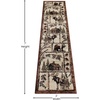 image:imageFlash Furniture Vale Collection Wildlife Area Rug  Rustic Brown Nature Inspired Olefin Rug  2 x 7 Area Rug  Jute Backing  Entryway Living Room BedroomBrown