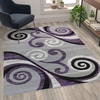 image:imageFlash Furniture Valli Collection Area Rug  High Pile Purple Olefin Rug  5 x 7 Area Rug  Jute Backing  Hallway Entryway Bedroom Living RoomPurple