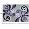 image:imageFlash Furniture Valli Collection Area Rug  High Pile Purple Olefin Rug  5 x 7 Area Rug  Jute Backing  Hallway Entryway Bedroom Living RoomPurple