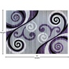image:imageFlash Furniture Valli Collection Area Rug  High Pile Purple Olefin Rug  5 x 7 Area Rug  Jute Backing  Hallway Entryway Bedroom Living RoomPurple