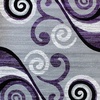 image:imageFlash Furniture Valli Collection Area Rug  High Pile Purple Olefin Rug  5 x 7 Area Rug  Jute Backing  Hallway Entryway Bedroom Living RoomPurple