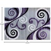 image:imageFlash Furniture Valli Collection Area Rug  High Pile Purple Olefin Rug  5 x 7 Area Rug  Jute Backing  Hallway Entryway Bedroom Living RoomPurple