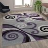 image:imageFlash Furniture Valli Collection Area Rug  High Pile Purple Olefin Rug  5 x 7 Area Rug  Jute Backing  Hallway Entryway Bedroom Living RoomPurple